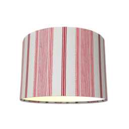 Lampshades in Laura Ashley Heacham Stripe Cranberry Red Fabric Various Sizes Free Delivery - thumbnail 2