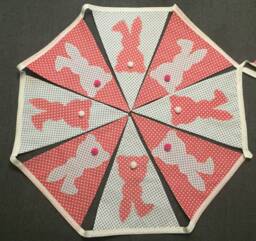 Bunting/Bunny/Home Decor/Nursery Decor/Rabbit/Flag/Handmade/Dots/Easter Home Decoration - thumbnail 1