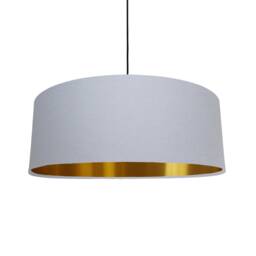 Extra Large Light Grey Lampshade With Gold Lining - thumbnail 1