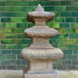 Large Bronze Pagoda Statue Concrete Temple Lantern Sculpture For Garden Asian Inspired Decor Outdoor Zen Ornament Cement Figurine - thumbnail 2