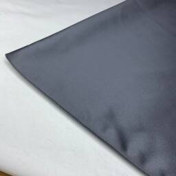 Designer Guild Duchess Satin Look Luxury Cushion Cover, Euro Pillow, Throw Elegant Charcoal Steel Grey Plain - Double Sided - thumbnail 3