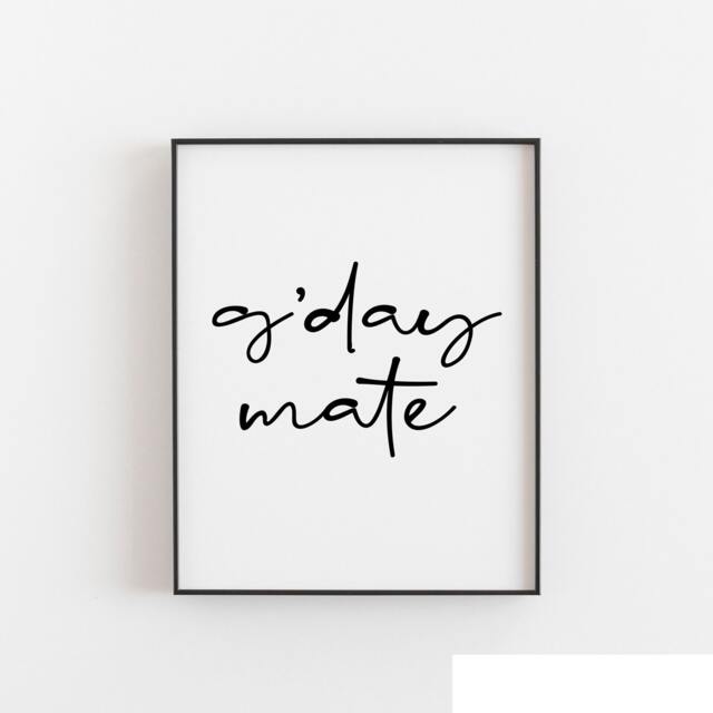 G'day Art Print - Australian Slang Word Definition Wall Decor Multiple Sizes Available Perfect For Aussie Expats & Travel Lovers - image 1