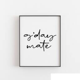 G'day Art Print - Australian Slang Word Definition Wall Decor Multiple Sizes Available Perfect For Aussie Expats & Travel Lovers - thumbnail 1