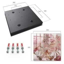 Romantic Flowers Wall Mounted Key Cabinet, Pink Industrial Box, Painterly & Plants, For Lovers Of Elegance Motifs - thumbnail 4