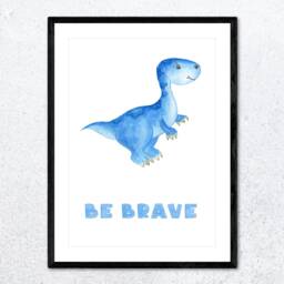 Dinosaur Watercolour Wall Art Poster Print. Choose From 9 Designs. Lovely Gift Idea. Baby Girl Boy Bedroom, Nursery - thumbnail 3