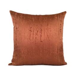 Cinnamon Copper Rust Boho Pillow, Modern Farmhouse Throw Pillow Cover, Satin Blend Geometric Pattern Cushion Covers, Silk Embroidered - thumbnail 1