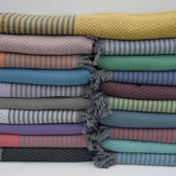 "Turkish Throw, Yellow Throw, Aztec Blanket, King Size, 79""x103" - thumbnail 4