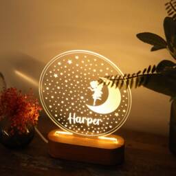 Christmas Gift For Baby & Toddler - Personalized Night Light Kids Room Decor Newborn Boy Girl Name Gifts - thumbnail 2