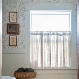 Linen Cafe Curtain, Natural Oatmeal, Durham Primitive Style, Durham - thumbnail 3