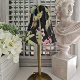 Cordless Touch Lamp. Beautiful Black Exotic Bird Usb Rechargeable Table Lamp.four Base Colours - thumbnail 1