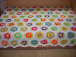Granny Square Crochet Blanket Twin Size Afghan