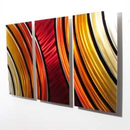 Modern Abstract Metal Wall Art Sculpture Painting Decor Starburst - thumbnail 2