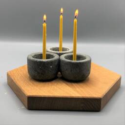 Pure Beeswax Thin Candles - Birthday Meditation Church, Price Is For 10 - thumbnail 3