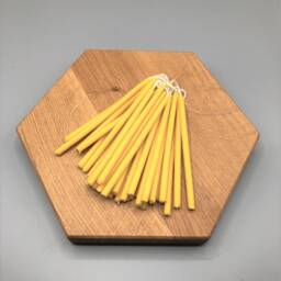 Pure Beeswax Thin Candles - Birthday Meditation Church, Price Is For 10 - thumbnail 2