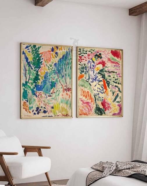 Henri Matisse Set Of 2 Prints, Landscape At Collioure, Posters, Floral Wall Art, Vintage Botanical Print, Art - image 1