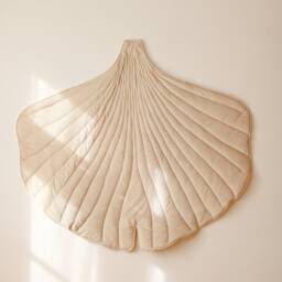 "Velvet Ginkgo Leaf Mat ""Cream" - thumbnail 3