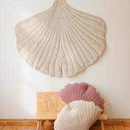 "Velvet Ginkgo Leaf Mat ""Cream" - thumbnail 2
