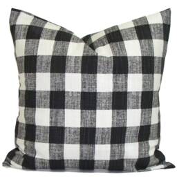 Farmhouse Pillow Cover Sale, Decor, Check Covers For 20x20, 18x18, 16x16 Inserts, All Sizes Incl Euro Sham - thumbnail 3
