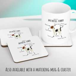 Anatomy Of A Jack Russel Terrier Funny Gift For Him Or Her Cushion Pillow Bedroom Decor Cs412 - thumbnail 3