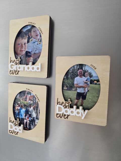 Personalised Father's Day Photo Frame, Fathers Day Magnet, Fridge Magnets, Dad Gifts, Grandad Gift, Best Dad Ever, Daddy Gift - image 1