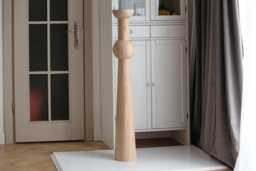 Tall Unfinished Wood Table Leg Handmade Turned Furniture Foot, 1100mm - thumbnail 1