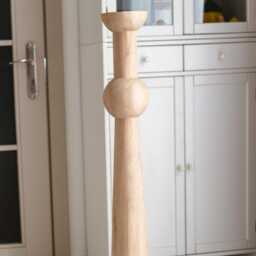 Tall Unfinished Wood Table Leg Handmade Turned Furniture Foot, 1100mm - thumbnail 2