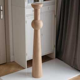Tall Unfinished Wood Table Leg Handmade Turned Furniture Foot, 1100mm - thumbnail 3