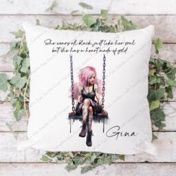 Mood Swing Cushion, Friend Gift, Teenager Motivational Gothic Girl Gift For - thumbnail 3