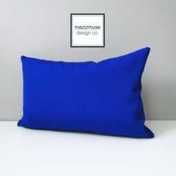 True Blue Sunbrella?? Outdoor Pillow Cover in Deep Royal For Pool & Patio Lounge Chairs, Decorative Cushion Covers By Mazizmuse - thumbnail 1