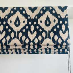 Moroccan Ikat Roman Blind Made To Measure Green, Pink, Grey, Navy - thumbnail 1