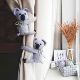 Animal Curtain Tie Backs Koala Tieback Nursery Decor Nursery Baby Holder - thumbnail 1