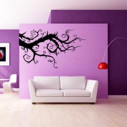 Branch Wall Decal, Whimsical Branches, Twisted Tree Decor, Gothic Art, Curly Vines Design, Storybook Fantasy, Dark Nature - thumbnail 2