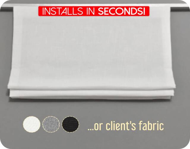 Roman Shade. 10 Seconds-No Tool Installation. Sewn Professionally - image 1