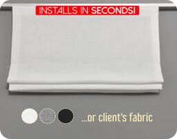 Roman Shade. 10 Seconds-No Tool Installation. Sewn Professionally - thumbnail 1