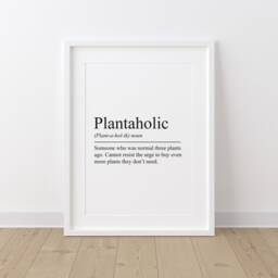 Plantaholic Definition Print Funny Plant Lover Gift - thumbnail 2