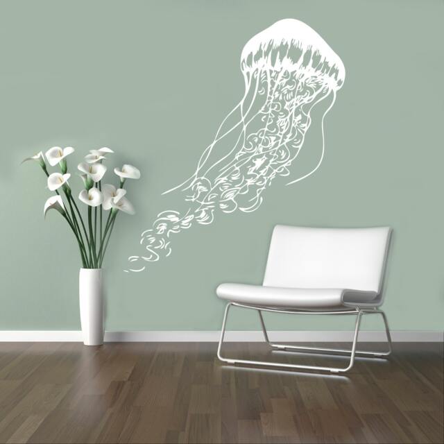 Jellyfish Wall Decal Marine Animals Vinyl Sticker Sea Home Decor Ideas Interior Art 30(Nt - image 1