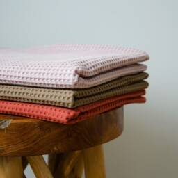 Organic Cotton Waffle Baby Blanket Animal Print Cuddly Blanket - thumbnail 2