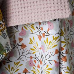 Organic Cotton Waffle Baby Blanket Animal Print Cuddly Blanket - thumbnail 3