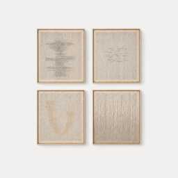 Minimalist Framed Wall Art Set - Handwoven Tapestry Large Woven Hanging Abstract Fiber Modern Decor For Living Room - thumbnail 1
