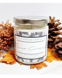 Spiced Cranberry 7 Oz Candle - Christmas Soy Scented Gift Ideas - thumbnail 1