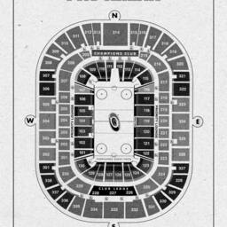 Vintage Pnc Arena Line Drawing Carolina Hurricanes Stadium Art - thumbnail 2