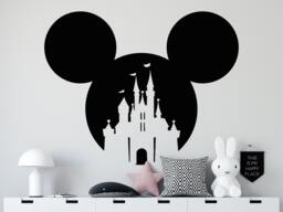 Mickey Mouse Castle Head Wall Decal - Nursery Decor 4116 - thumbnail 1