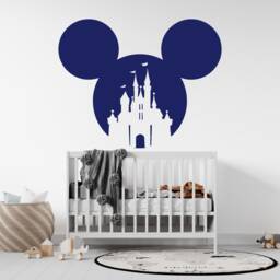 Mickey Mouse Castle Head Wall Decal - Nursery Decor 4116 - thumbnail 2