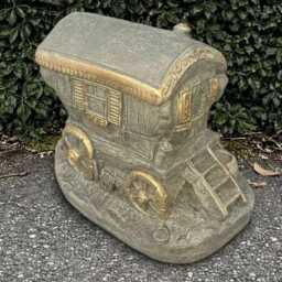 Fantasy Wagon Sculpture Concrete Trailer Statue Garden Figurine & Home Decoration Handmade Art Lawn Lover Gift - thumbnail 4