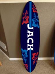 Custom Surfboard Wall Hanging Hawaiian Beach Decor - 48 - thumbnail 1
