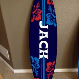 Custom Surfboard Wall Hanging Hawaiian Beach Decor - 48 - thumbnail 2
