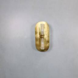 Ellipse Wall Lighting - Brass Matte Glass Lamp Vanity Light Fixture, Sconce, Lamp, , Small - thumbnail 3
