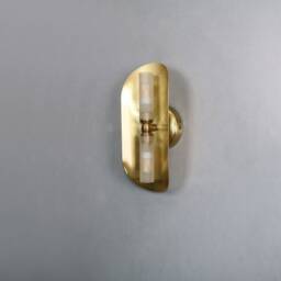 Ellipse Wall Lighting - Brass Matte Glass Lamp Vanity Light Fixture, Sconce, Lamp, , Small - thumbnail 2