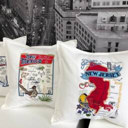 Massachusetts State Pillow With Feather Insert - thumbnail 4