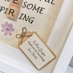 Personalised Teacher Thank You Scrabble Gift Frame. End Of School Year Gift. Home Decor. Photo Frame - thumbnail 2